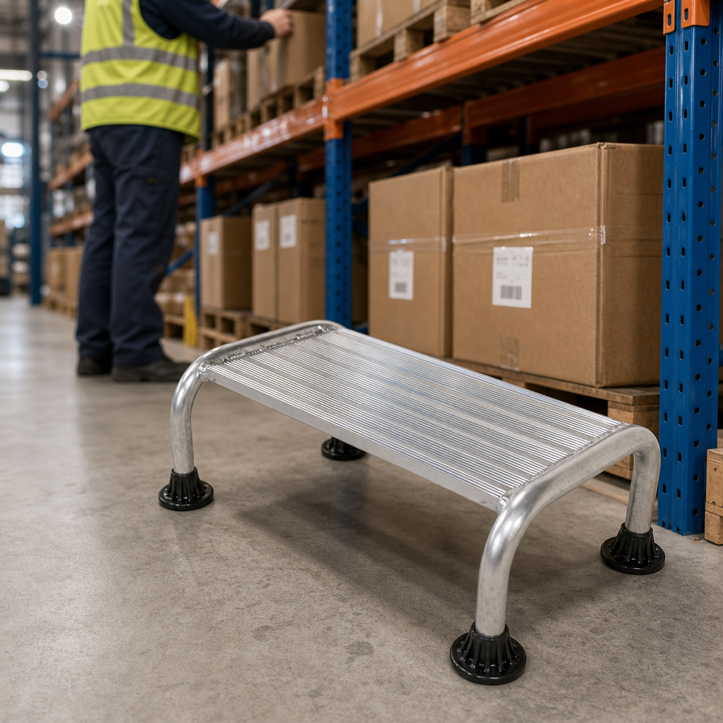 Aluminium Anti-Slip Step Stool with Extra Wide Steps