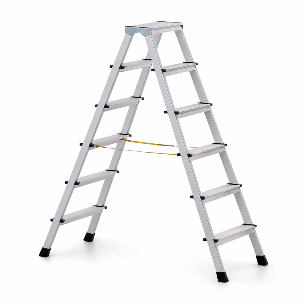 Aluminium Double Sided Step Ladders with 3 to 10 Treads