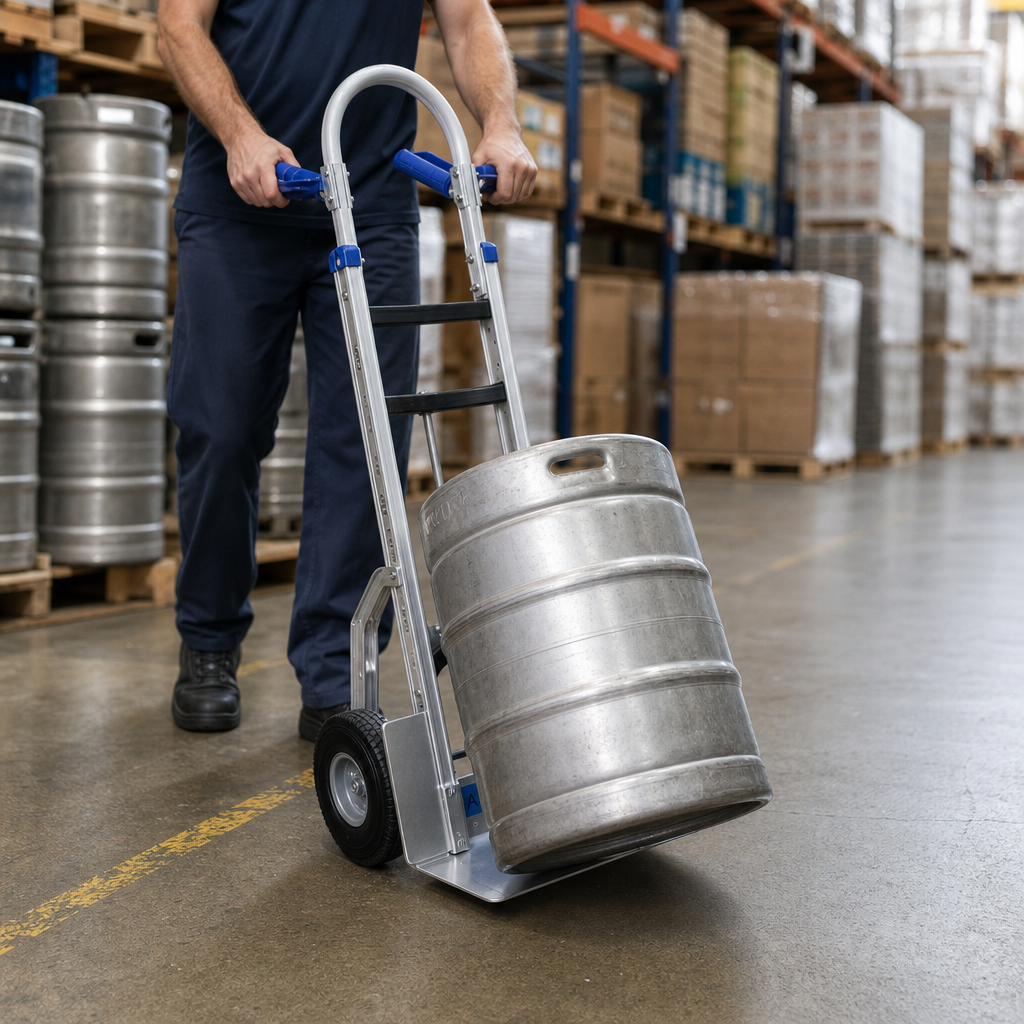 Aluminium Drum and Keg Sack Truck with 300kg Capacity