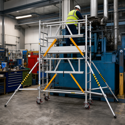 Aluminium Mobile Scaffold Tower with Guardrails