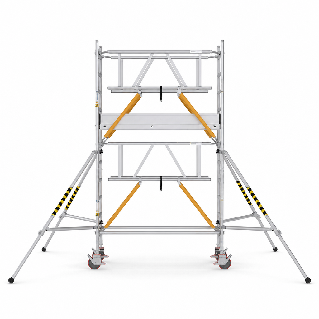 Aluminium Mobile Scaffold Tower with Guardrails