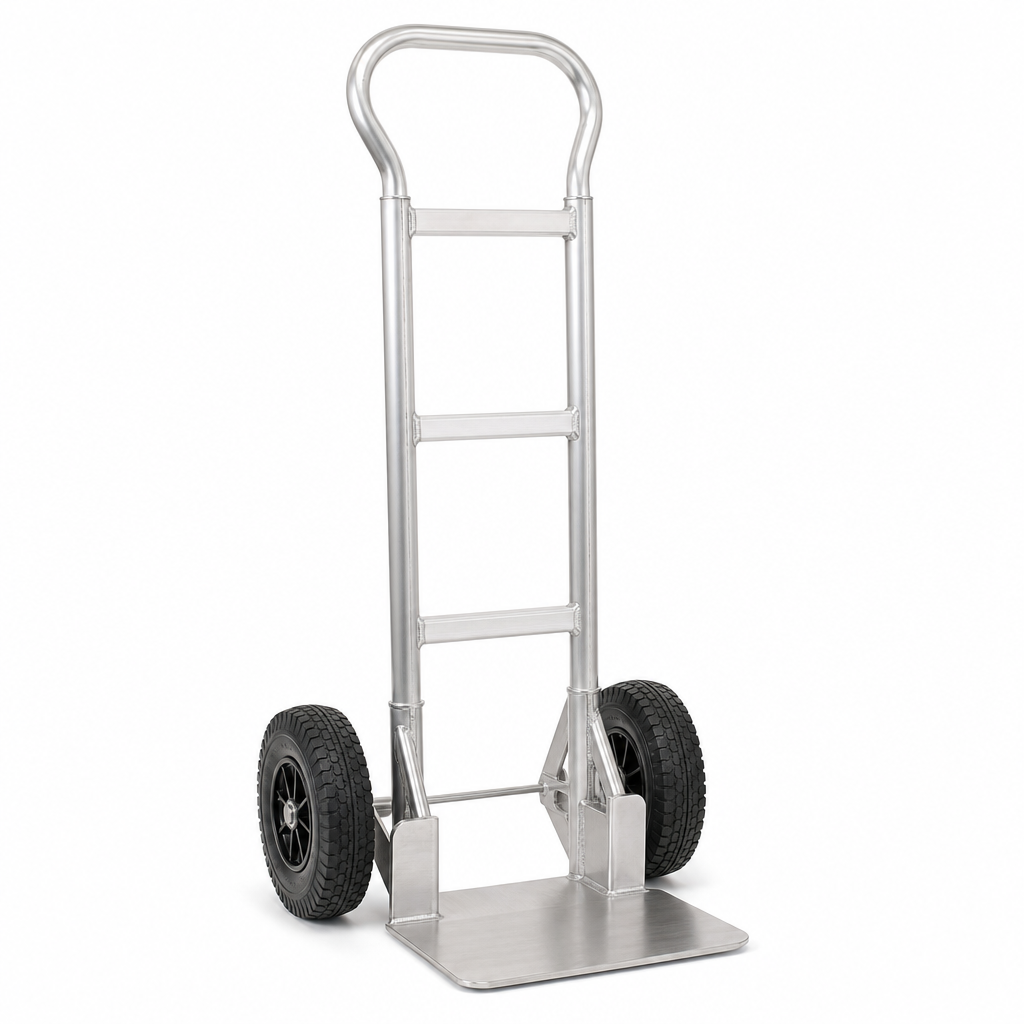 Aluminium P-Handle Sack Truck with Solid Rubber Tyres