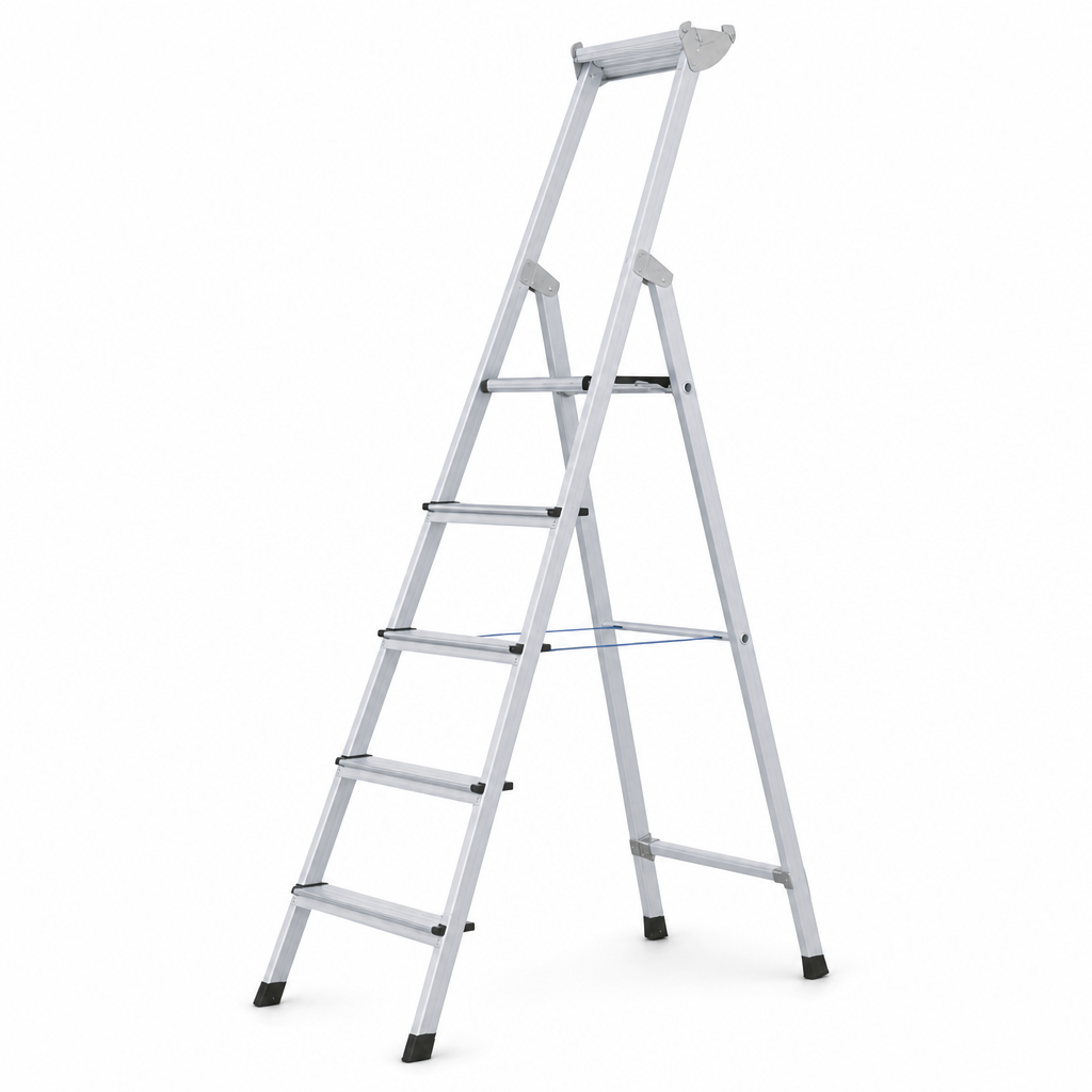 Aluminium Platform Step Ladder with Handrail