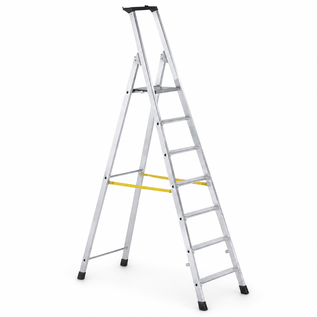 Aluminium Platform Step Ladders with 3 to 10 Steps