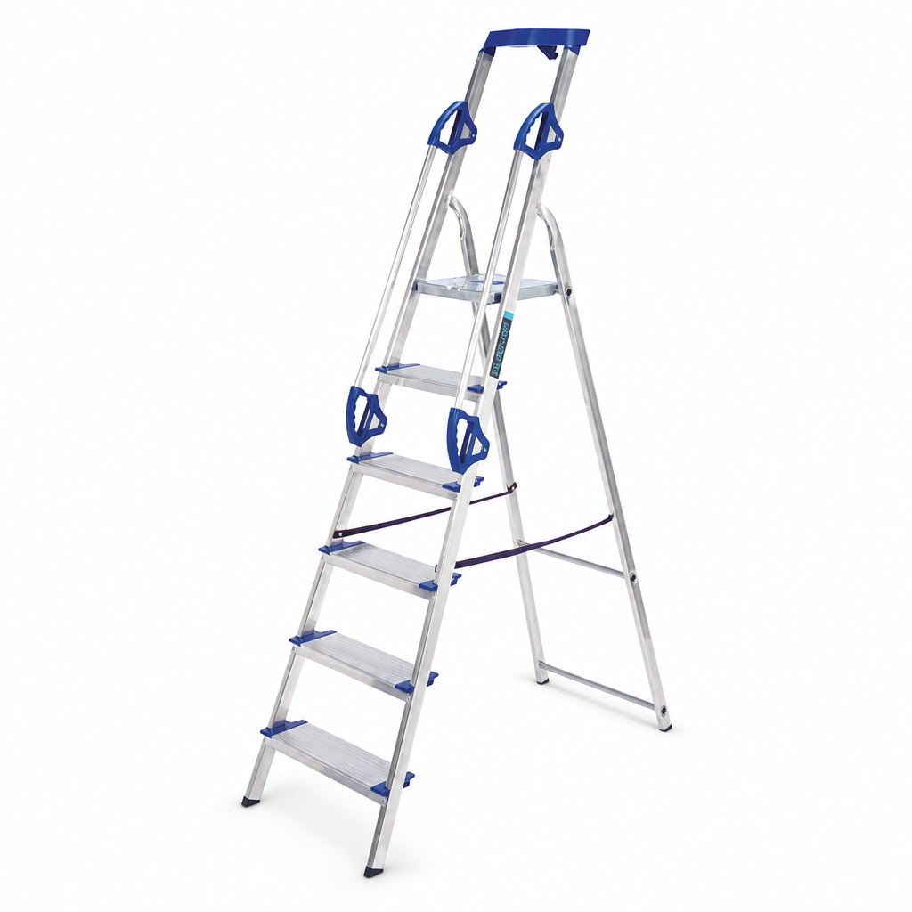 Aluminium Platform Step Ladders with Extra Large Treads