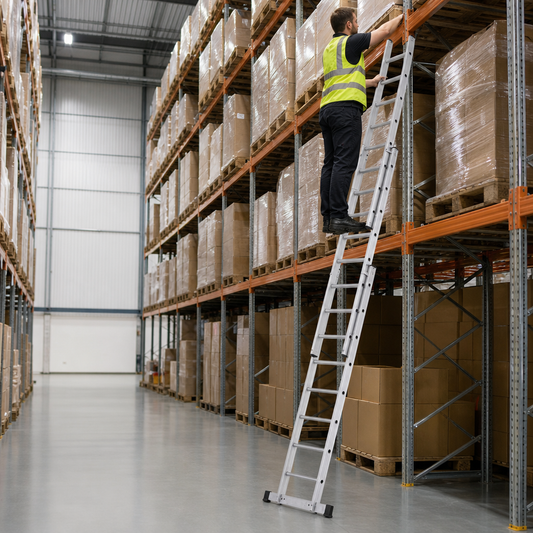 Aluminium Triple Extension Ladder with Slip-Resistant Rungs