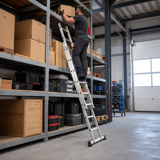 Aluminium Triple Extension Ladder with Slip-Resistant Rungs