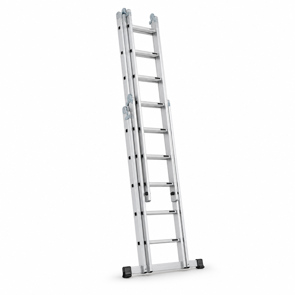 Aluminium Triple Extension Ladder with Slip-Resistant Rungs
