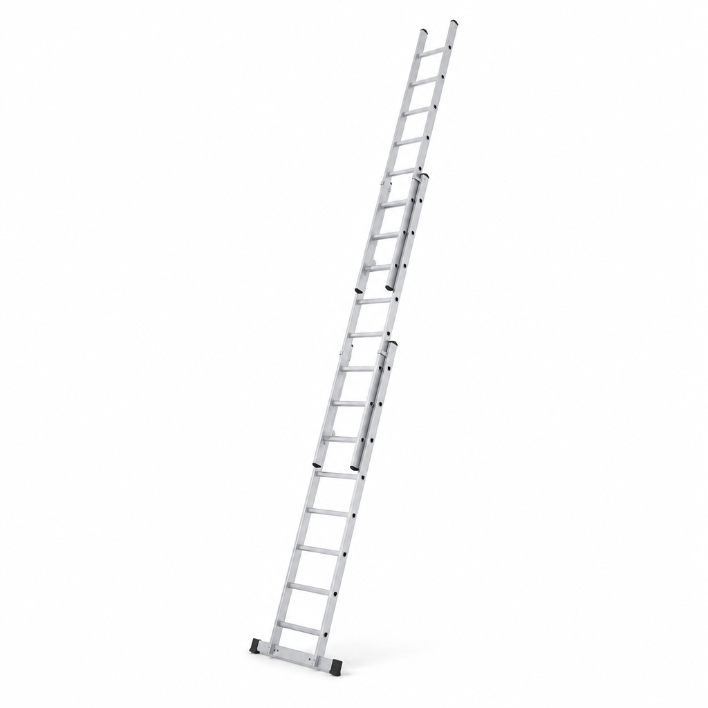 Aluminium Triple Extension Ladder with Slip-Resistant Rungs