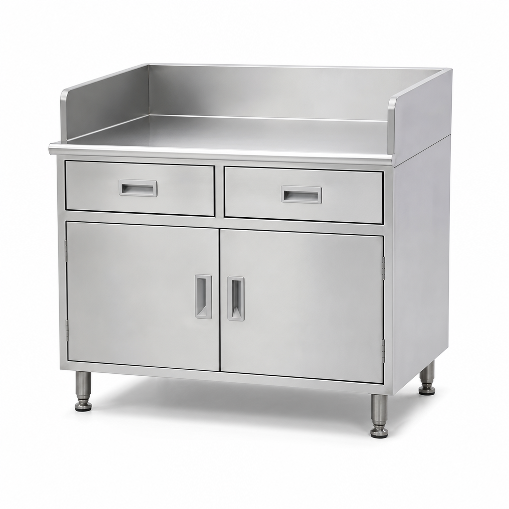 Anti-Bacterial Metal Workstation Cabinet with 2 Drawers