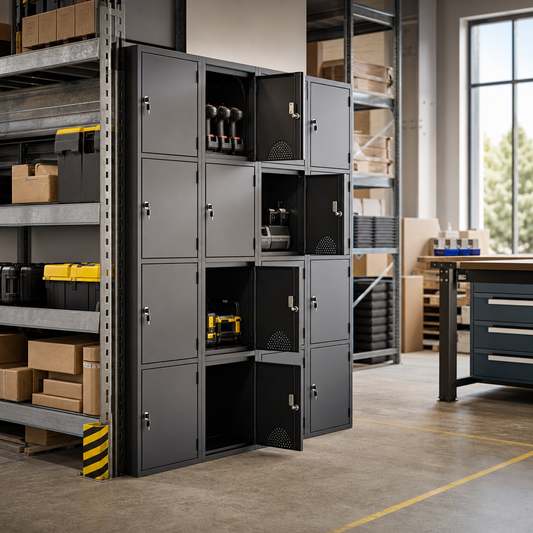 Anti-Bacterial Tool Charging Lockers with Cam or Hasp Locks