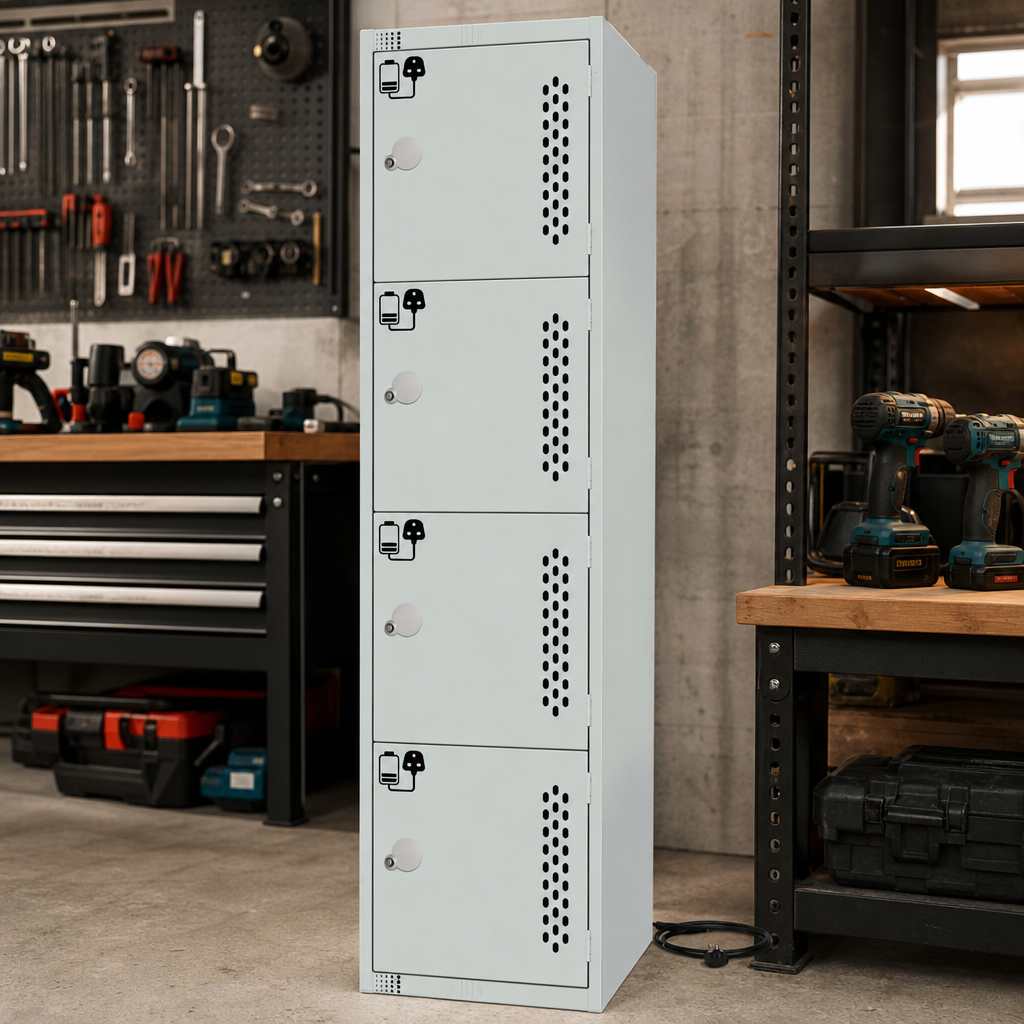 Anti-Bacterial Tool Charging Lockers with Cam or Hasp Locks