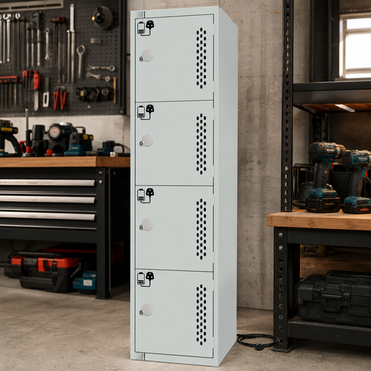 Anti-Bacterial Tool Charging Lockers with Cam or Hasp Locks