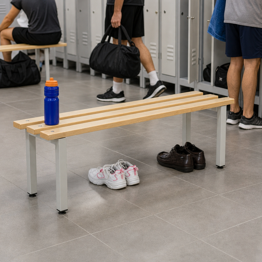Anti-Bacterial Wooden Slat Changing Room Bench