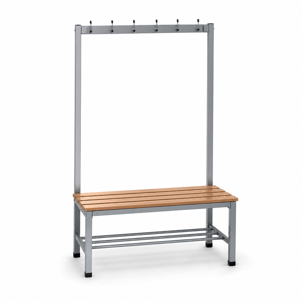 Anti-Bacterial Wooden Slat Changing Room Bench