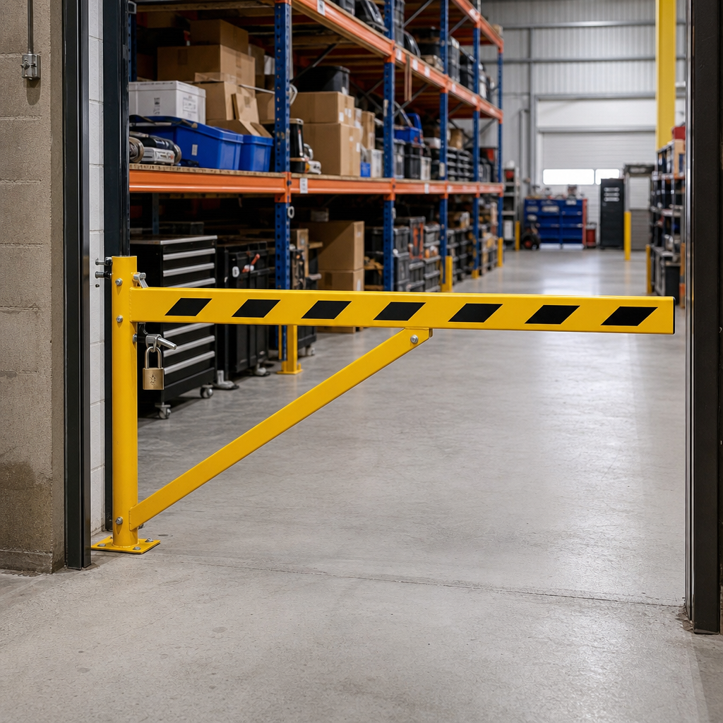 Automatic Locking Car Park and Driveway Barrier With Padlock