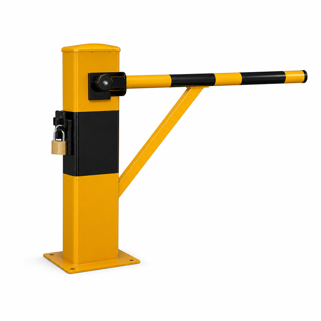 Automatic Locking Car Park and Driveway Barrier With Padlock