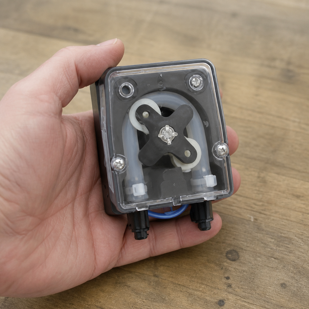 Commercial rinse aid pump for dishwashers