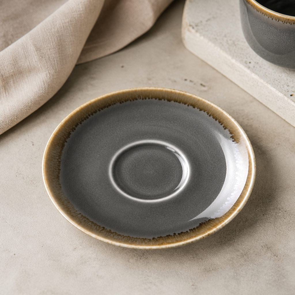 Commercial 115mm Espresso Saucers Smoke - 6 Pack