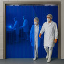 PVC Strip Curtain Hook On – Transparent Blue Colour, Flexible Use