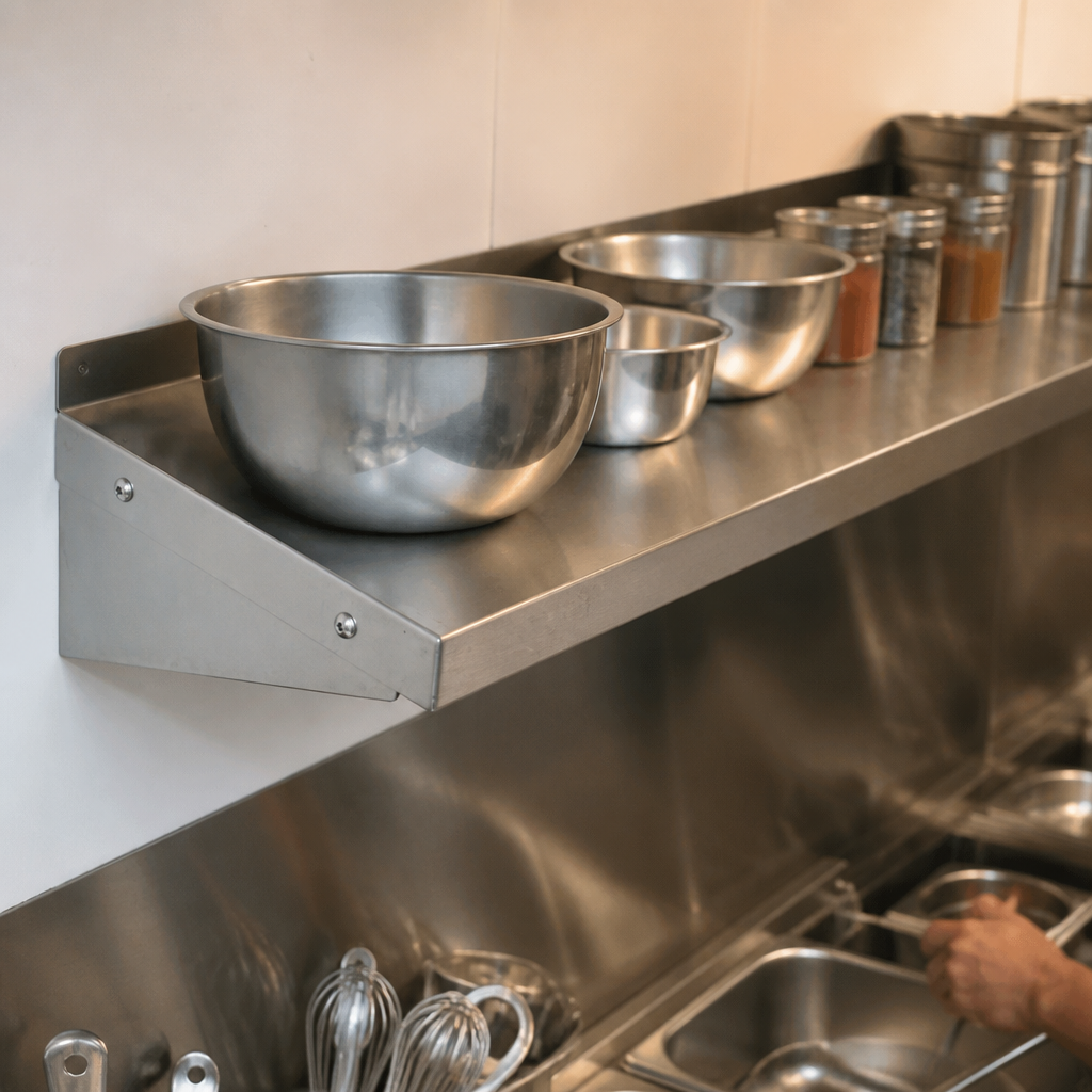 Commercial Stainless Steel Wall Shelf 900mm 50kg Capacity