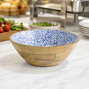 3L Commercial Wooden Bowl for Fruit and Salad Presentation