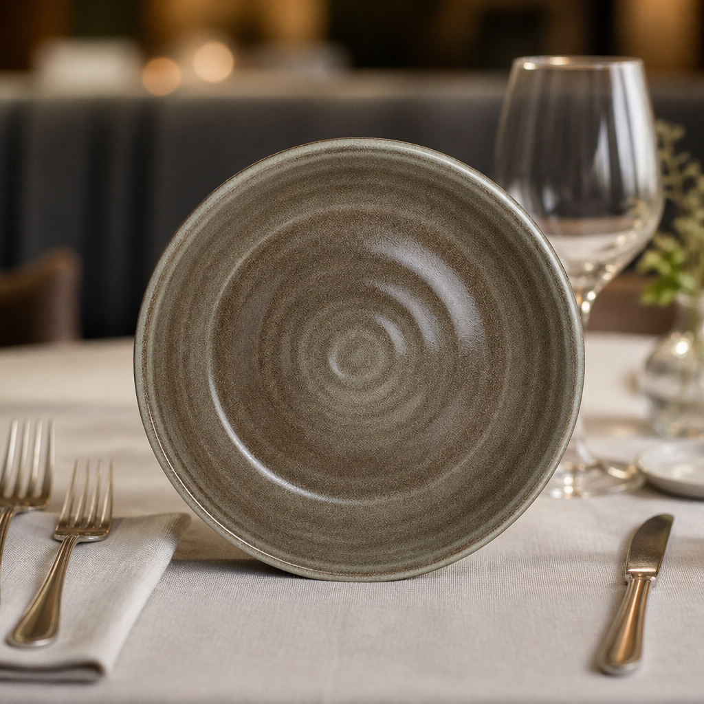 Set of 6 artisan design commercial porcelain bowls 289mm