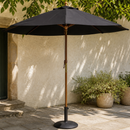 Commercial 3m Diameter Black Parasol for Outdoor Use
