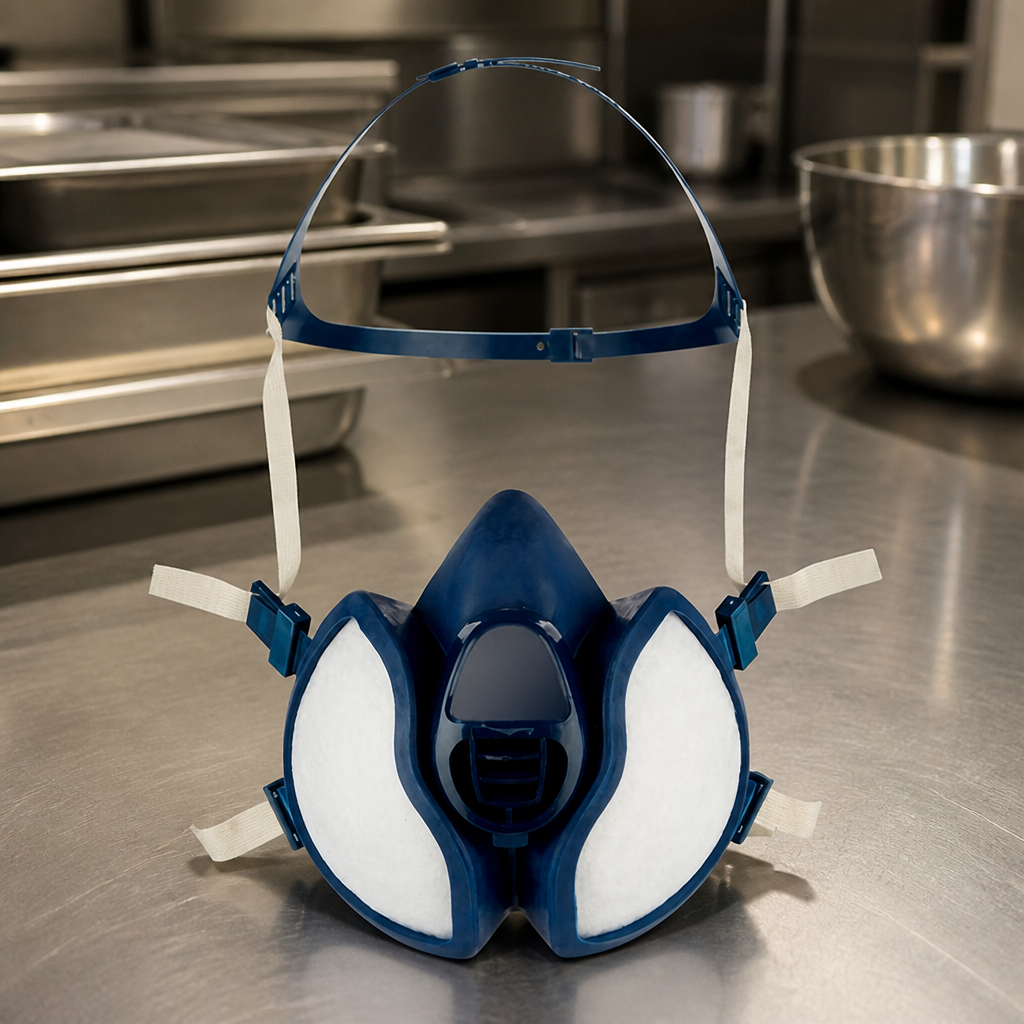 Reusable Half Mask Respirator for commercial kitchen safety