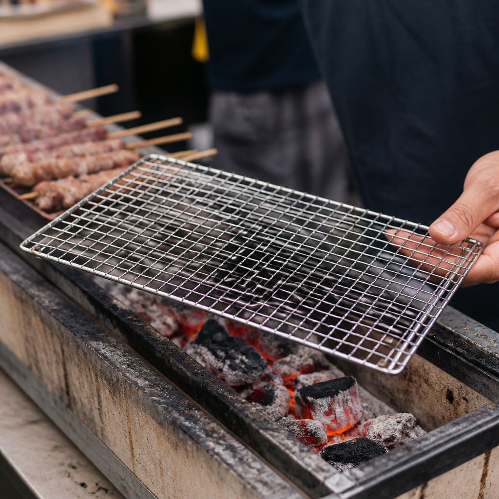Medium Konro Grill Spare Mesh 295x210mm for commercial use