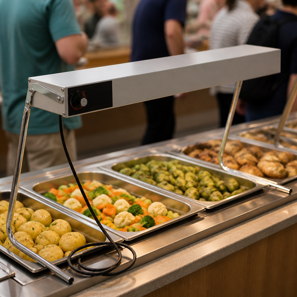 Commercial Electric Food Warmer 1219mm Curved Stand