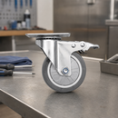 Commercial Floor Cupboard with 4" Braked Castors