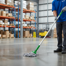 Premium Lightweight Aluminium Mop Handle with Easy Push Fit Design - 54" Length for Color Coded Mop Heads