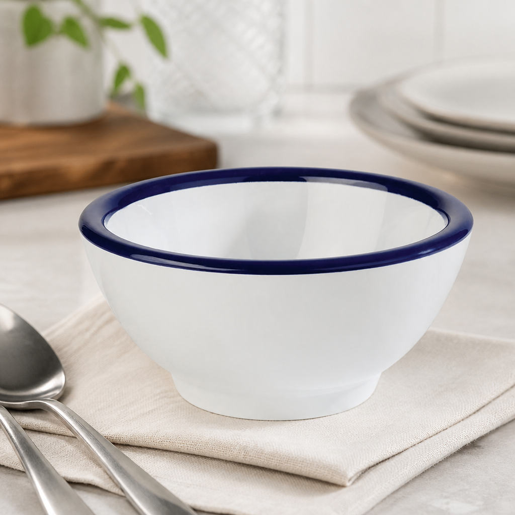 Commercial Melamine Bowl 300ml And Blue Serving