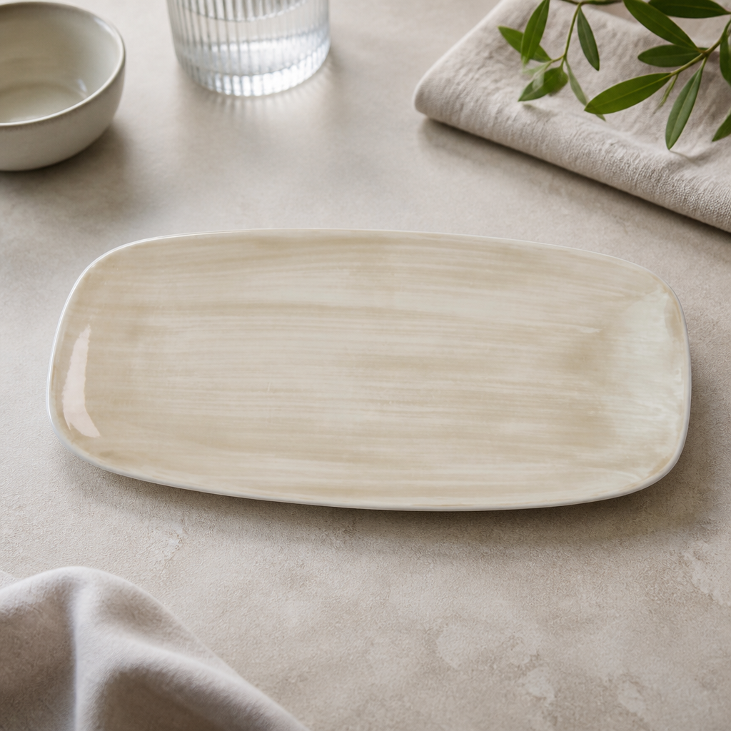 Canvas Natural Chefs Oblong Plates 288x152mm (12 Pack)