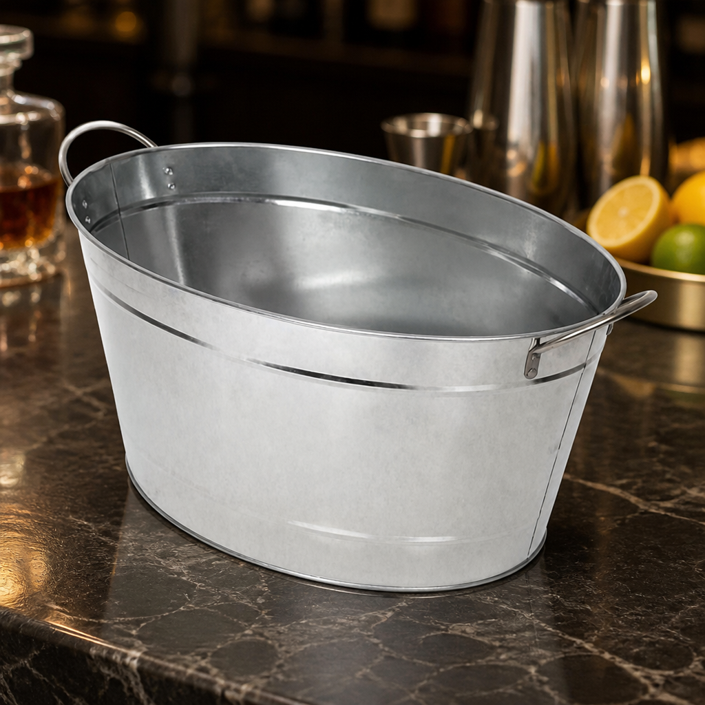 Commercial Galvanised Steel Wine And Champagne Tub 25Ltr