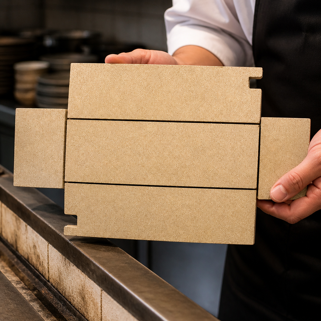 Commercial Konro Grill Replacement Tiles 30x764mm Beige