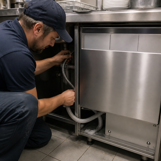 Commercial undercounter warewashing machine installation service