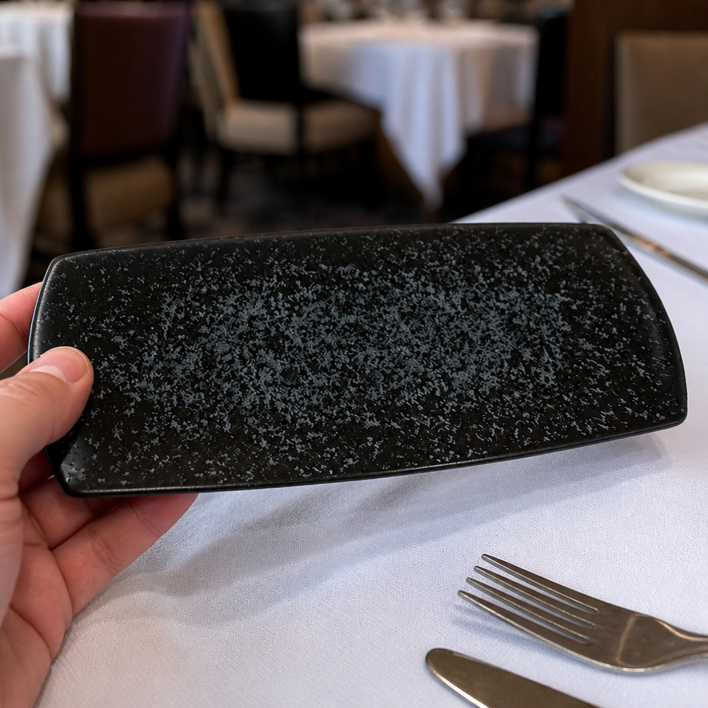 Commercial Rectangular Plates 140mm, 6 Pack for catering