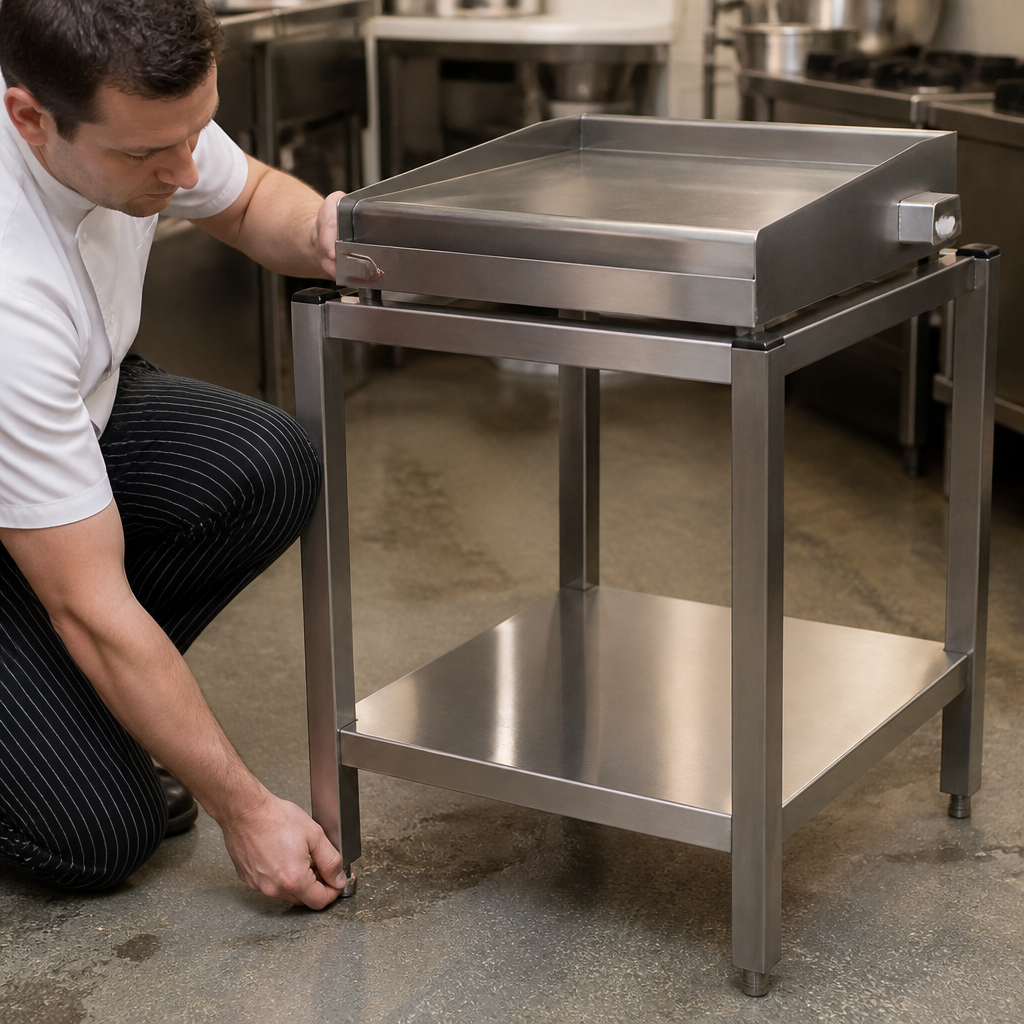 Commercial Stainless Steel Stand for Countertop Units 750mm