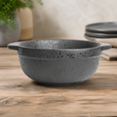 Commercial Eared Bowls 640ml Set of 4 Stoneware Charcoal
