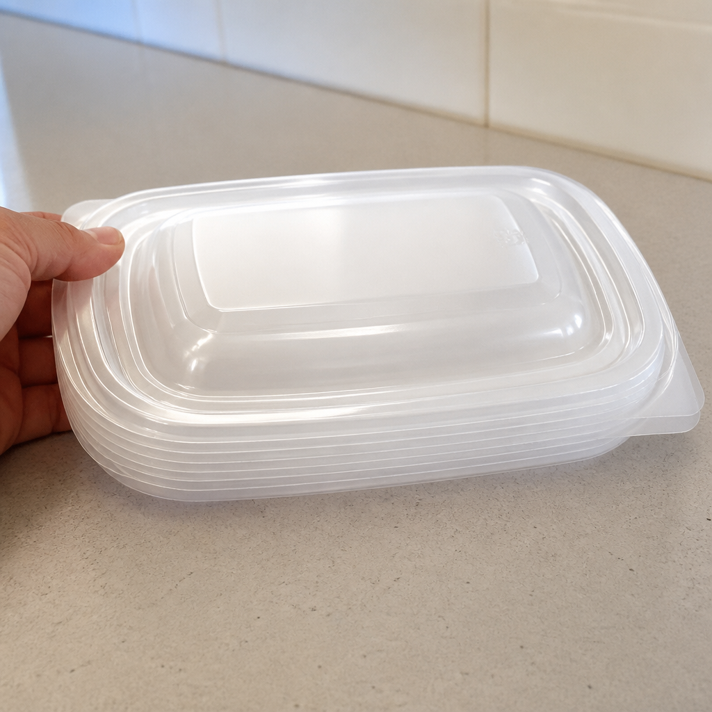 500ml Commercial Plastic Food Container Lids - 300 Pack