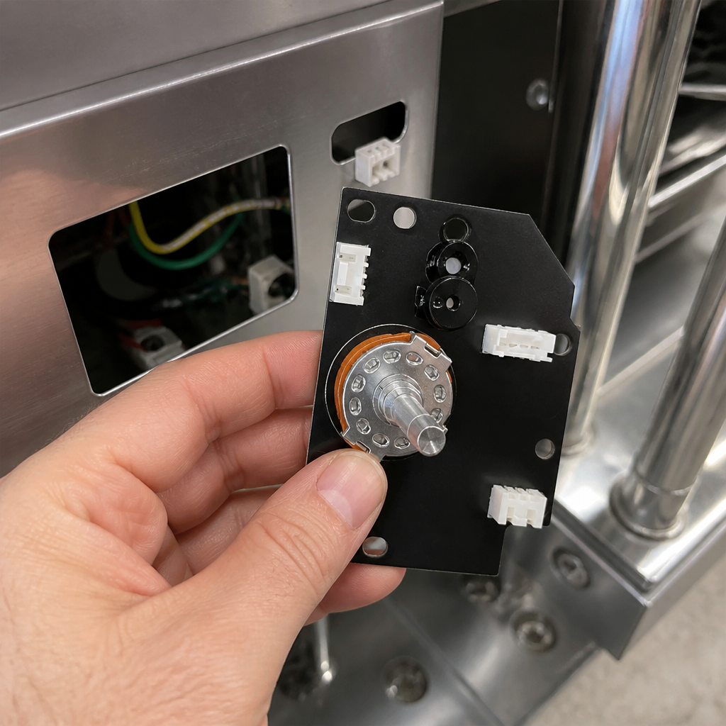 Commercial induction stove control panel assembly replacement