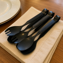 Commercial Buffet Small Serving Tongs Black 6 Pack