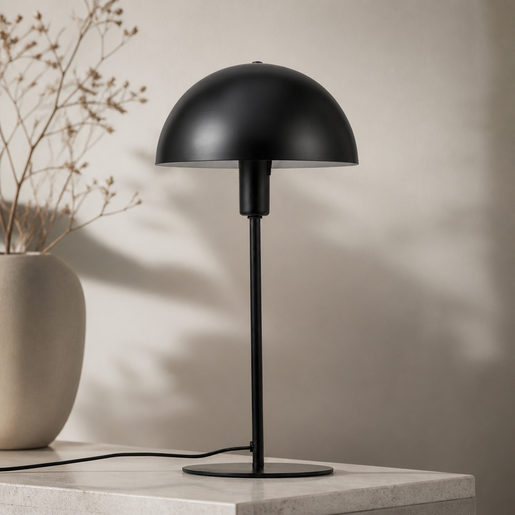 Indoor Table Lamp 400mm Black Metal Scandinavian Design