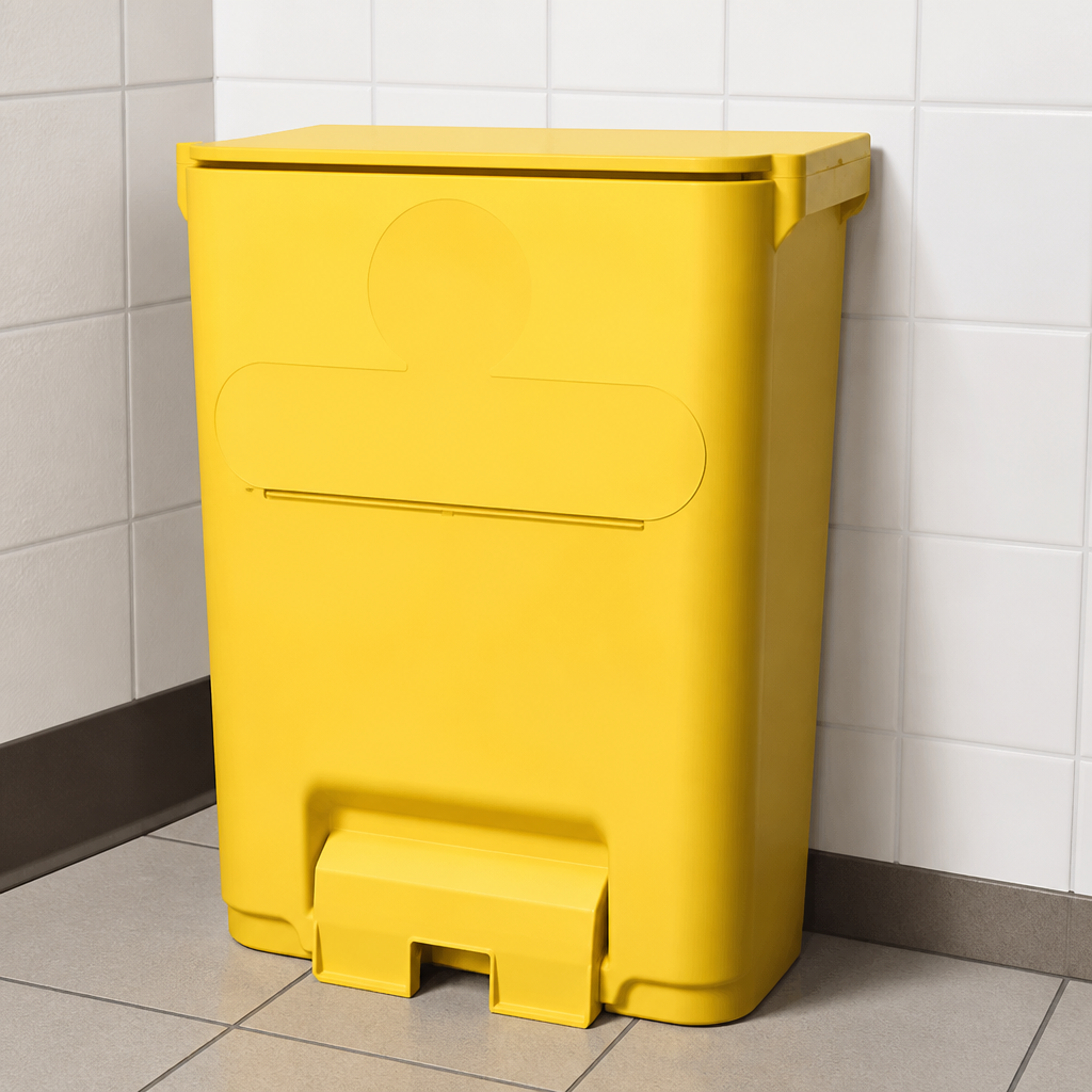 Commercial Recycling Station Billboard in yellow, 44cm high