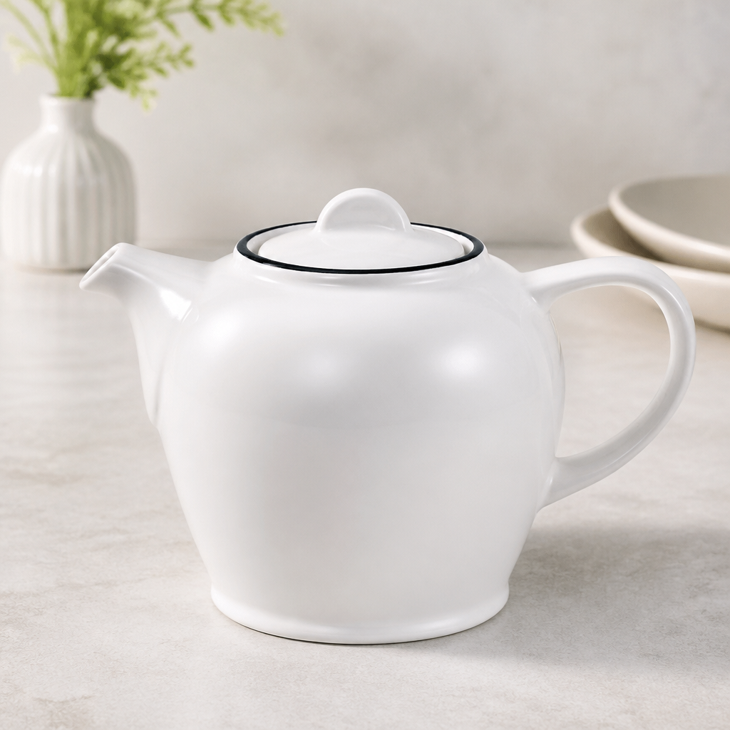 Commercial 495ml Mono Coffee Pot - Fine China Set of 6