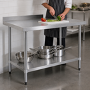 Commercial Stainless Steel Work Table with Upstand 1200mm