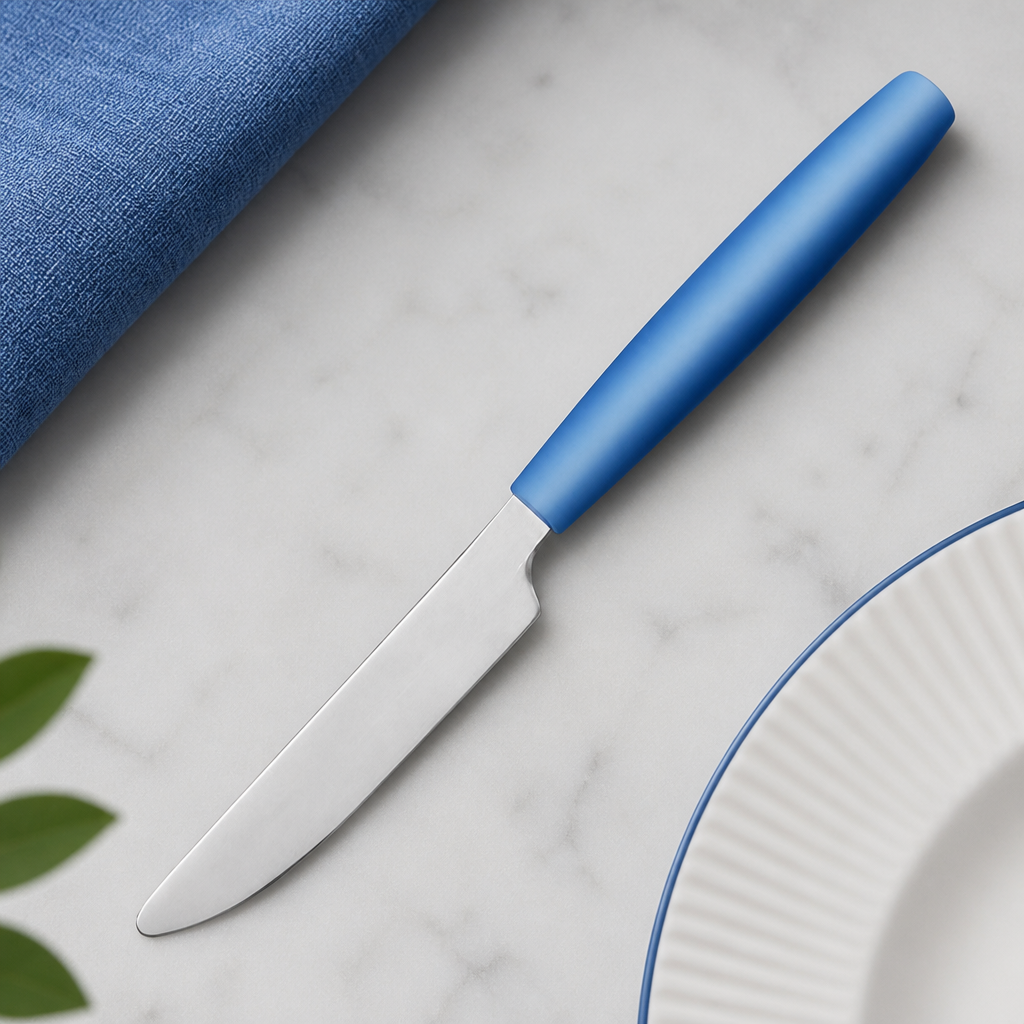 Commercial Dessert Knives Blue 12 Pack 195mm Stainless Steel