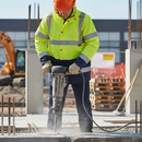 Premium High-Visibility Two-Tone Jacket in Yellow and Navy for Enhanced Safety and Comfort